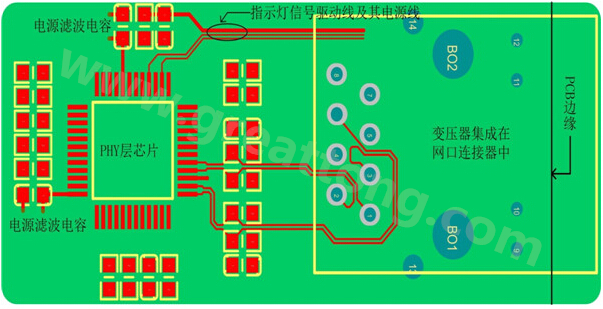 一體化連接器的網口PCB設計布局、布線參考圖-深圳宏力捷