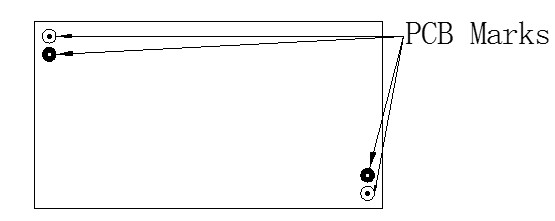 在有貼片的PCB板上，為提高貼片元件的貼裝的準確性，一般要求在貼片層對角端放置兩個校正標記(MarkS)點