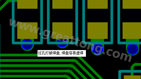 PCB設計案例分析：過孔破焊盤，造成SMT虛焊