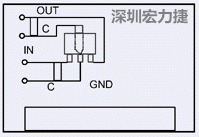 圖3：降壓電路的PCB設計示例。