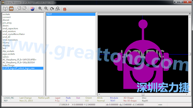 目前這個Library IT_robot_logo_new.mod 只有一個footprint。如何增加更多footprint 到這個library 中呢?