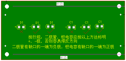 關于二極管、鉭電容的極性標注